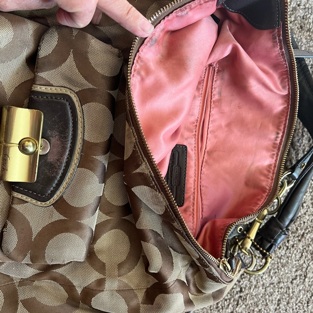 Large Brown coach bag purse